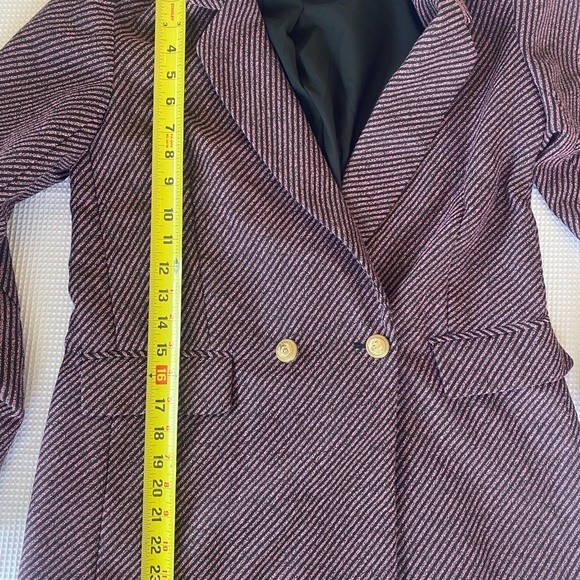 Rachel Zoe Black and Pink Striped Jacket - Picture 5 of 6
